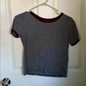 ☀️Ringer tee crop top